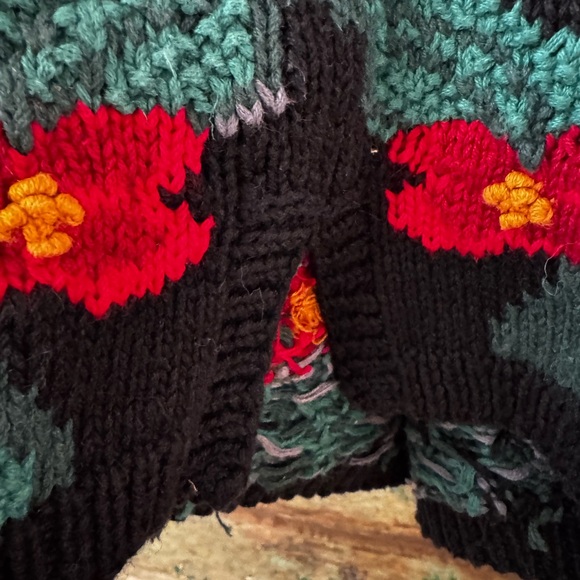 Vintage Hand Knit Northern Isles Signature Jungle Sweater Tiger Big Cat XL - Picture 4 of 4